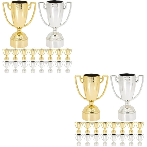QUTETN 2 Pack Mini Basketball Small Trophy Model Toy Kids Competition Prop Plastic Children‘s Prize