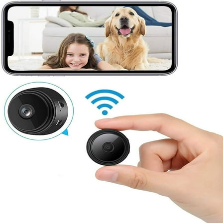 QUTETN 2021 New Version Mini WiFi Cameras Camera with Audio and Video Live Feed with Cell Phone App Wireless Recording -1080P HD Nanny Cams with Night Vision.Tiny Cameras for Indoor/Outdo