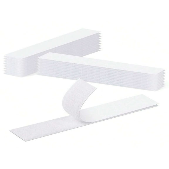 QUTETN 20pcs/Pack Adhesive Magic Tape Strip With Double Sided Sticky Backing For Carpet Or Sofa Cover Fixing Square Shape