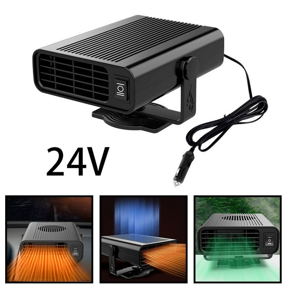 QUTETN 24V 2 in 1 Portable Car Cooler  Auto Electronic Air Conditioner Fan Fast Cooling Car Heater Heating/Natural Wind Function