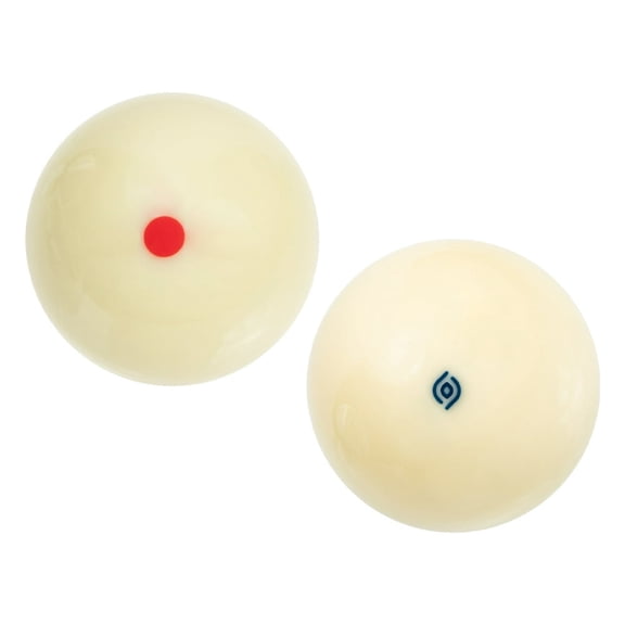 QUTETN 2Pcs Resin Cue Balls Wear-resistant Billiard White Balls Professional Pool Balls (Mixed Style)
