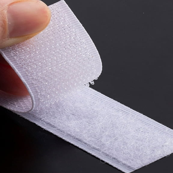 QUTETN 2m Multi-functional Magic Tape Hook And Loop Fastener With Buttons For Shoes And Clothes