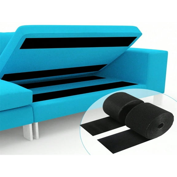 QUTETN 4 Inch X 20 Feet Hook And Loop Tape With Adhesive Keep Couch Cushions From Sliding Heavy Duty Strips For Sofa Large Non Slip Rug Gripper Non Slip Cushion Pads Sheets