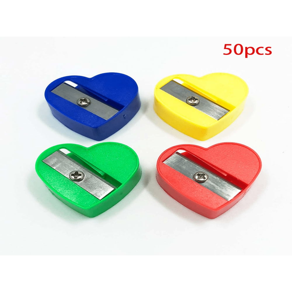QUTETN 50pcs Mini Single Hole Multicolored Small Pencil Sharpeners ...