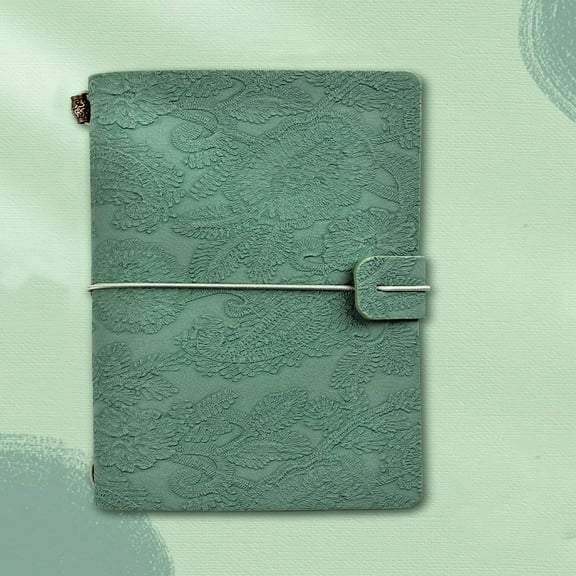 QUTETN 96 Pages/Book Vintage European Style Lace Floral & Faux Leather PU -Friendly Color Changing Leather Strap Notebook A6 Size Journal With Blank Lined And Grid Pages For Bullet Journ