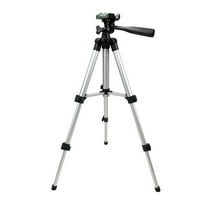 QUTETN Adjustable Height 360 Degree Rotaing Camera Telescopic Tripod Standard 1/4 Inch Quick Release Mount for DSLR Camera / LCD Monitor/ Camcorder (Silver)