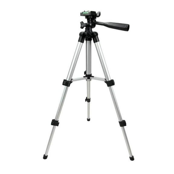 QUTETN Adjustable Height 360 Degree Rotaing Camera Telescopic Tripod Standard 1/4 Inch Quick Release Mount for DSLR Camera / LCD Monitor/ Camcorder (Silver)