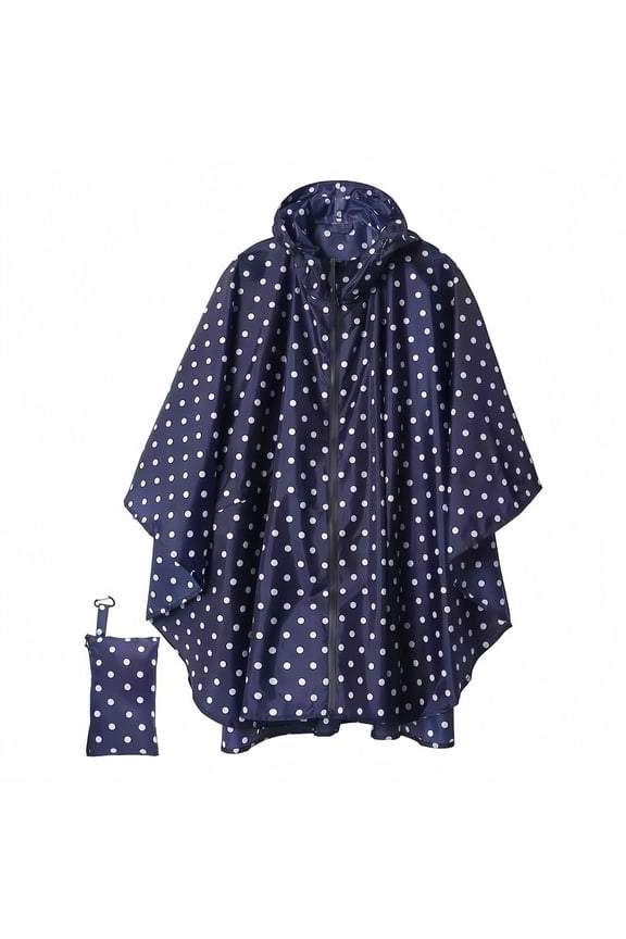 Adult Hooded Rain Cape with Zipper & Large Pockets – Lightweight Unisex Poncho for Camping, Travel & Daily Use – Multiple Colors Available