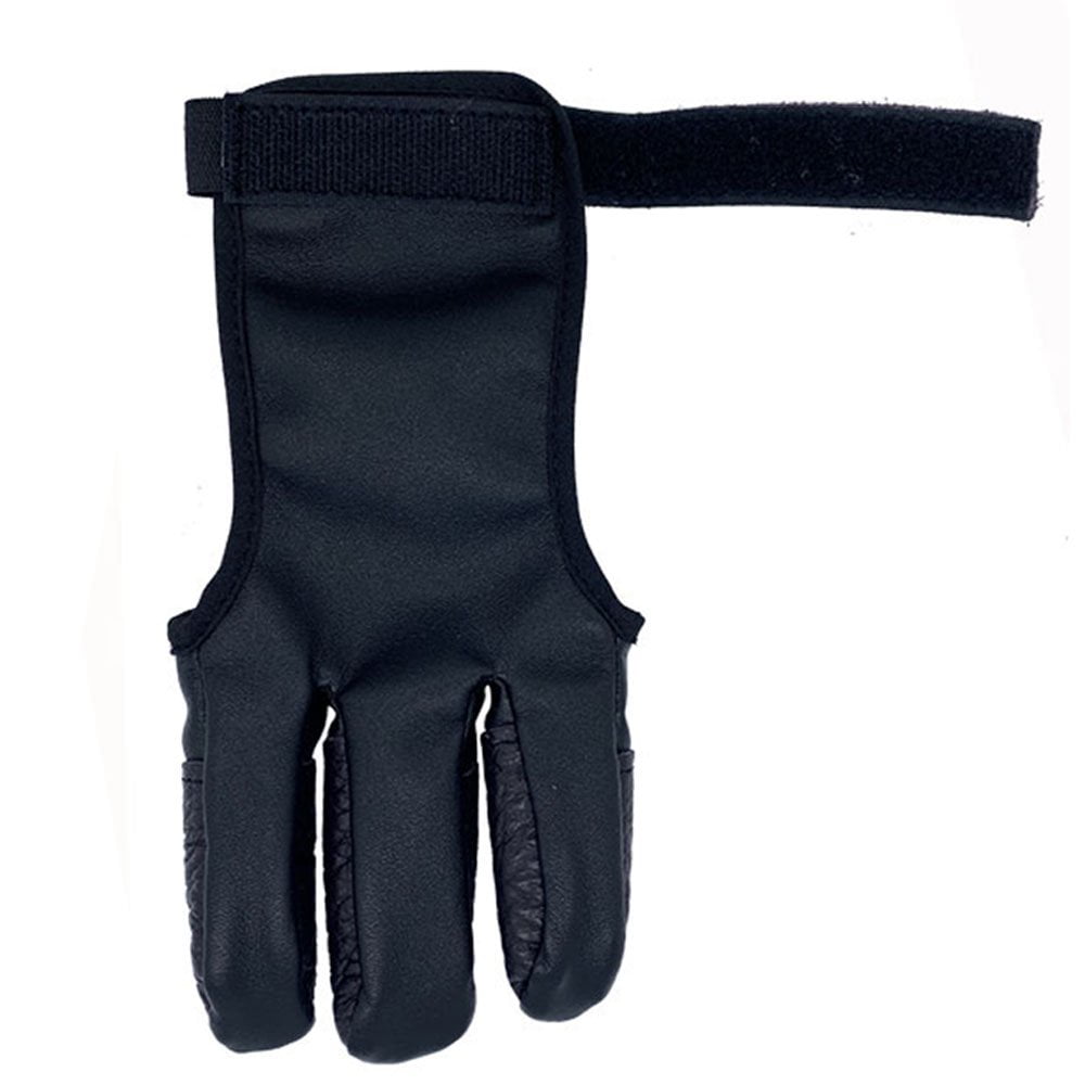 QUTETN Archery Glove Finger Tab Accessories Leather Gloves for