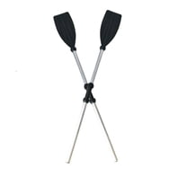 QUTETN Boat Oars Aluminum Alloy Dual Purpose Kayak Paddle Paddles for Rowing Inflatable
