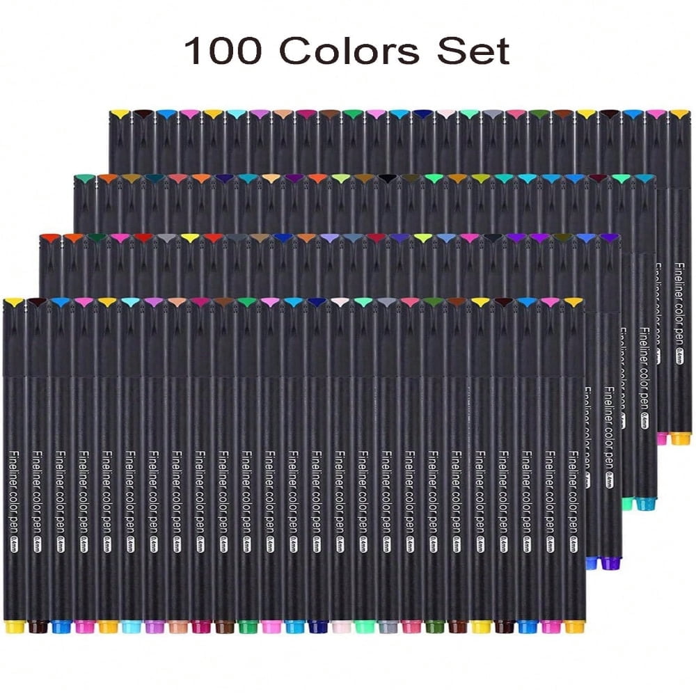 QUTETN Bview Art 100 Colored Pens Fine Point Markers Fine Tip Drawing Pens Fineliner Pen For Journaling Writing Note Art Office