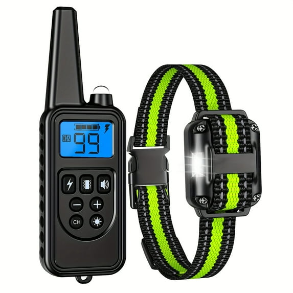 QUTETN Dog Training Collar With Remote Electronic Dog Shock Collar With Beep Vibration Shock Light And Keypad Lock Mode Waterproof Electric Dog Collar Set For Small Medium Large Dogs