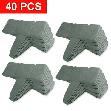 QUTETN Garden Border   40Pcs PP Plastic Lawn Border Cobbled Stone Plant Border Effect  Gray
