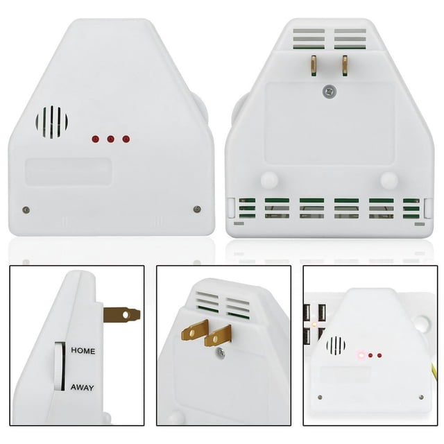 Clap On/Off Sound Activated Switch – 2 Outlets, Home & Away Modes, Fireproof ABS, 110V