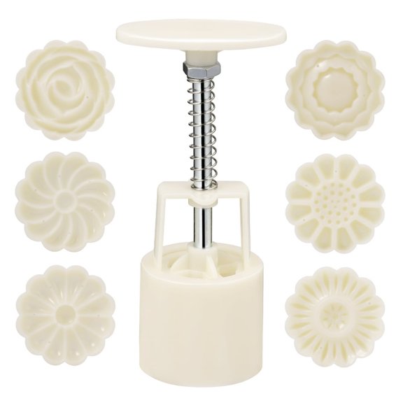 QUTETN Mold Mooncake Moon Cake Press Cookie Tool Stamps Molderautumn Traditional Machinehomemade Makingmould Christmas Hand 50G