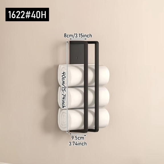 QUTETN No-Drill Magnetic Towel Rack – Black Steel Wall Mount for Bathroom, Kitchen, RV – Holds Standard Towels Without Screws or Adhesives – Modern Space-Saving Organizer