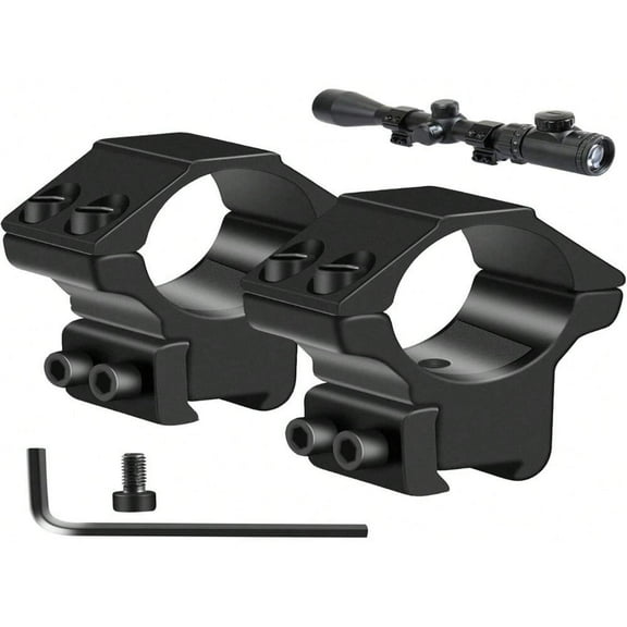 QUTETN STONESKY 2Pcs Medium Profile 1”/25.4mm Rifle Scope Mount Ring For 11mm 3/8” Dovetail Rail