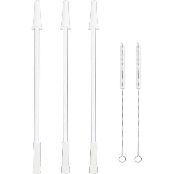 QUTETN Straws Compatible Gallon Water Bottle BPA Reusable Adjustable Straws for 128oz 64oz Gallon Jug 1/Half Gallon Water Bottle - 3