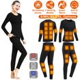 thumbnail image 1 of QUTETN Women Heated Underwear Set Thermal Long Shirt Pants Electric Heating Long Johns Heated Top Pants Set with 28 Heating Zones 3 Heating Modes  2XL, 1 of 14