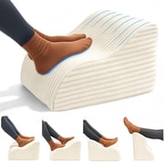 QUTOOL Foot Rest for Under Desk, High-Support Ergonomic Foam Footrest with Removable Washable Cover, Non-Slip Bottom for Office Home Gaming, Beige