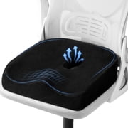 QUTOOL Memory Foam Donut Pillow, Ergonomic Center Cutout Seat Cushion, Non Slip Washable Cushion for Hemorrhoid, Tailbone & Coccyx Pressure Relief, for Office Chair, Desk Chair, Car Seat & Wheelchair