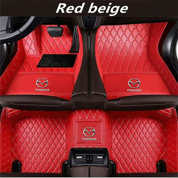 QUUFAA Car Floor Mats Custom For Mazda 2 3 5 6 CX-3CX-30 CX-5 CX-50CX-7CX-9 MX-5 All Models 2005-2024 Year Floor Liner Floor Mats Carpets Car pads Auto Mats