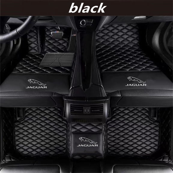 QUUFAA Custom For Jaguar F-PACE 2017-2026 Year Car Floor Mats Front&Rear Liner Leather Waterproof Mat