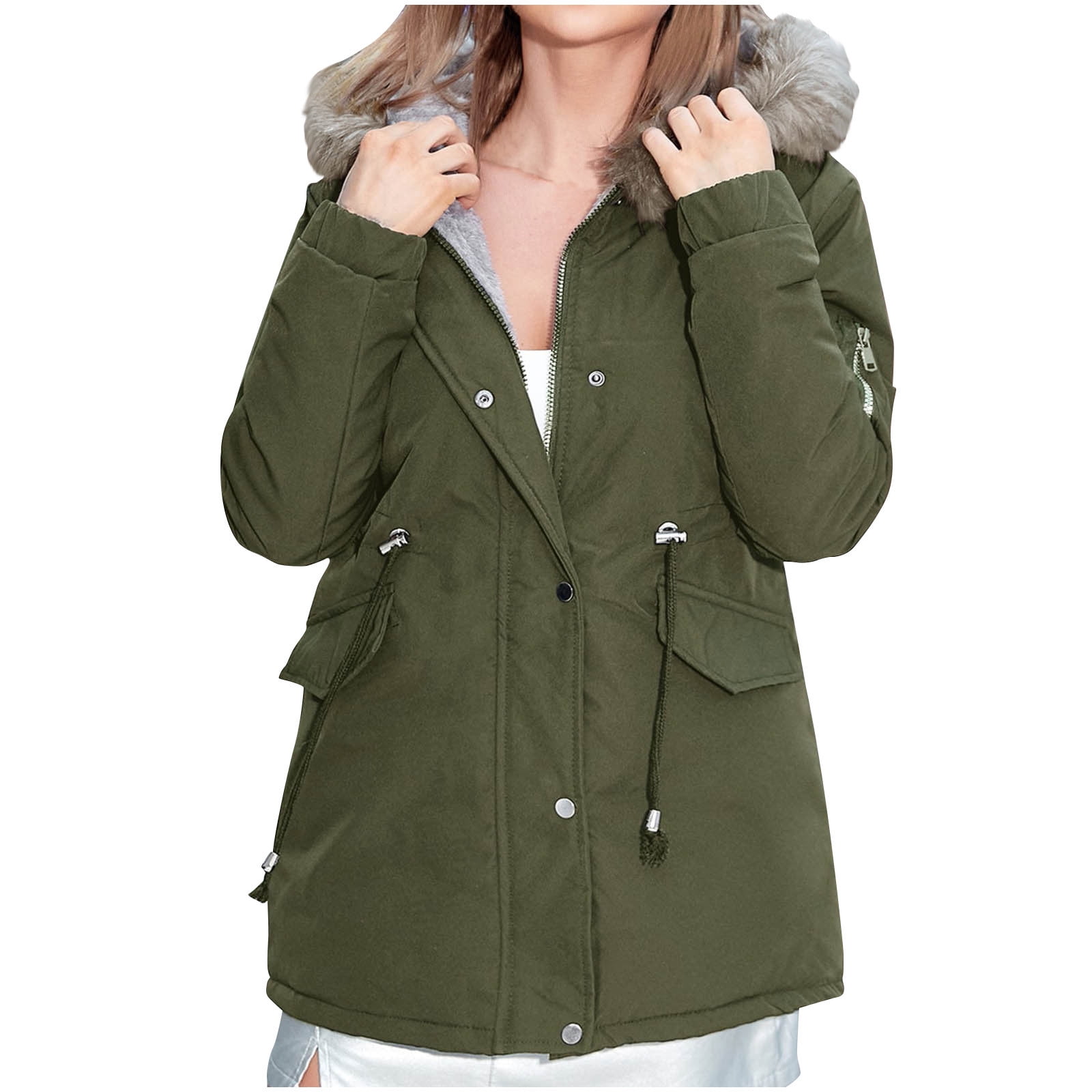 Palm × GREEN BOWL Nylon Full Zip Parka chouyatou Men's Spring Military Full-Zip Removable Hooded