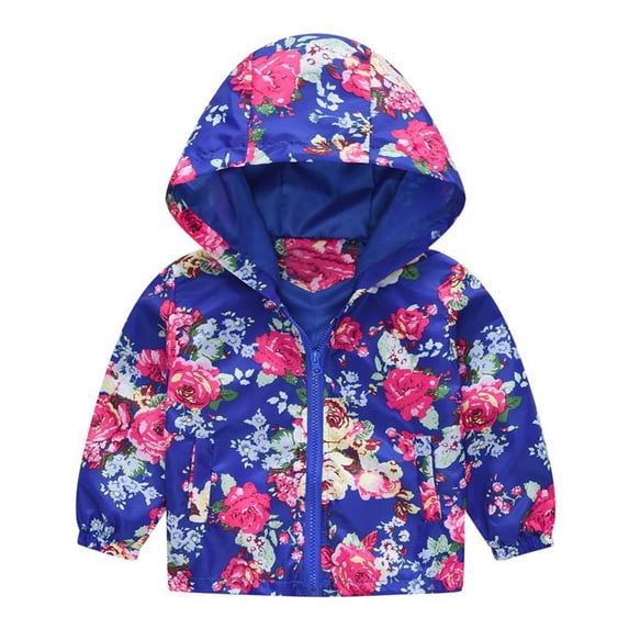 QUYUON Baby Boy Jackets Winter Long Sleeve Puffer Jacket Toddler Kids Baby Boys Girls Cute Flowers Car Pattern Windproof Jacket Hooded Coat Red 5T-6T