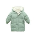 thumbnail image 1 of QUYUON Baby Boys Girls Puffer Jackets Toddler Kids Hooded Long Sleeve Winter Down Coat with Pocket Padded Jackets Snap Closure Zip up Quilted Lightweight Jackets Outerwear Green 2T, 1 of 6