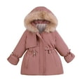 thumbnail image 1 of QUYUON Baby Girls and Toddler Jackets Sale Long Sleeve Parka Jacket Toddler Baby Girls Cute Solid Color Winter Hoodie Keep Warm Cotton Clothes Thick Coat Hot Pink 4T-5T, 1 of 7