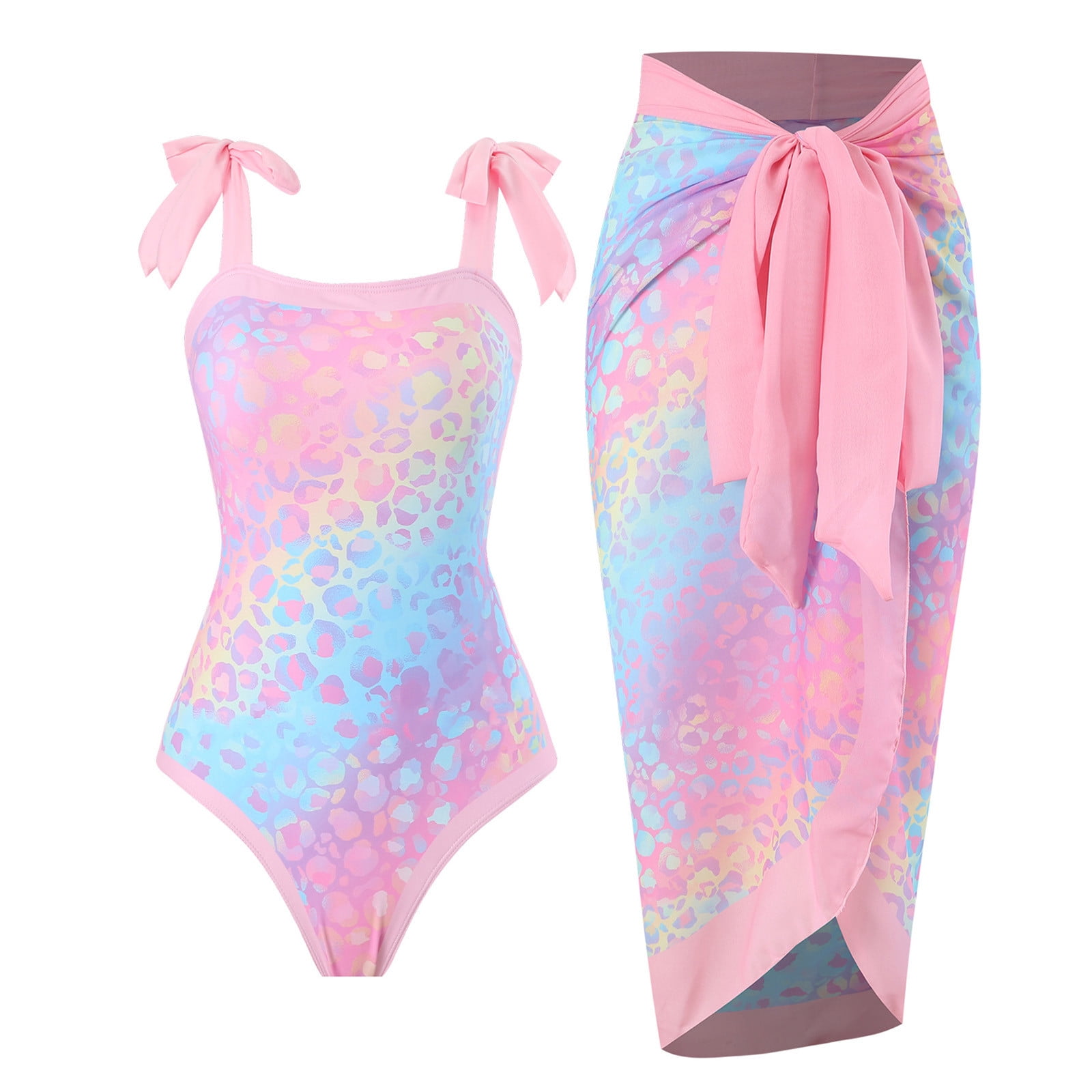 QUYUON Bathing Suit with Matching Cover Up for Women 2 Piece Swimwear