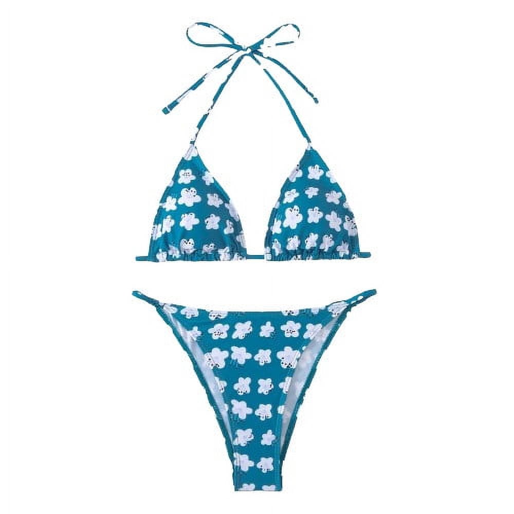 QUYUON Bathing Suit for Women Bikini 2 Piece Plus Size Swinsuit Solid