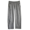 thumbnail image 1 of QUYUON Beach Pants for Women Fashion Casual Pants for Women Casual Summer Cotton Straight Pocket Linen Long Pants Beach Pants Full Pant Leg Length Skinny Pant Style N-4815 Gray M, 1 of 1