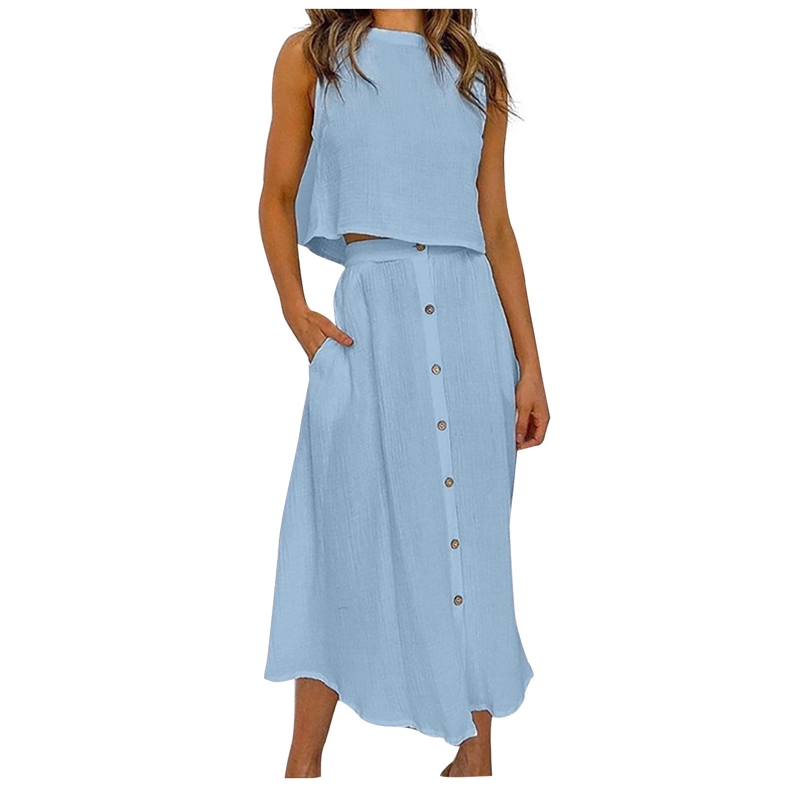 Two Piece Midi Skirt Set main image 1