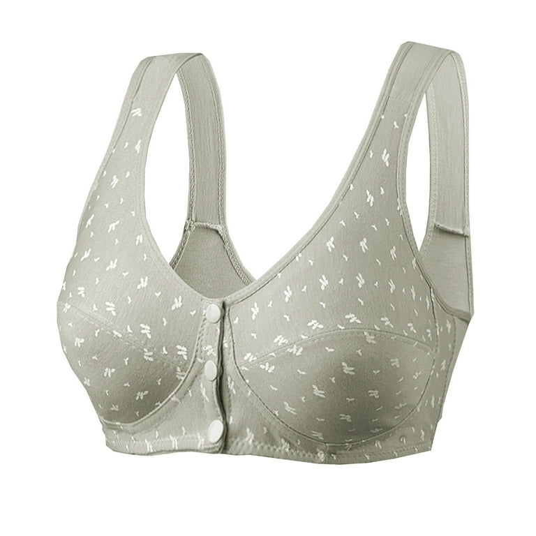 QUYUON Clearance Bras for Women Plue Size Full Cup No Steel Cotton  Breathable Underwear Bras for Women B-69 Gray XL