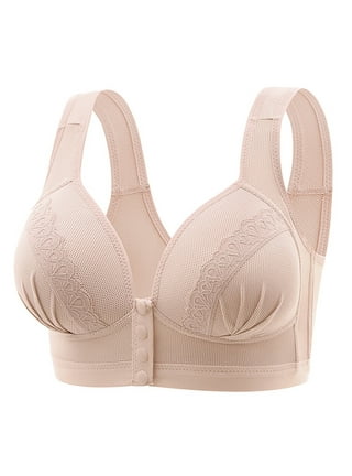 QUYUON Clearance Sports Bras Embroidered Glossy Comfortable Breathable Bra  Underwear No Underwire No Underwire Comfort Seamless Bra B-84 Beige M 