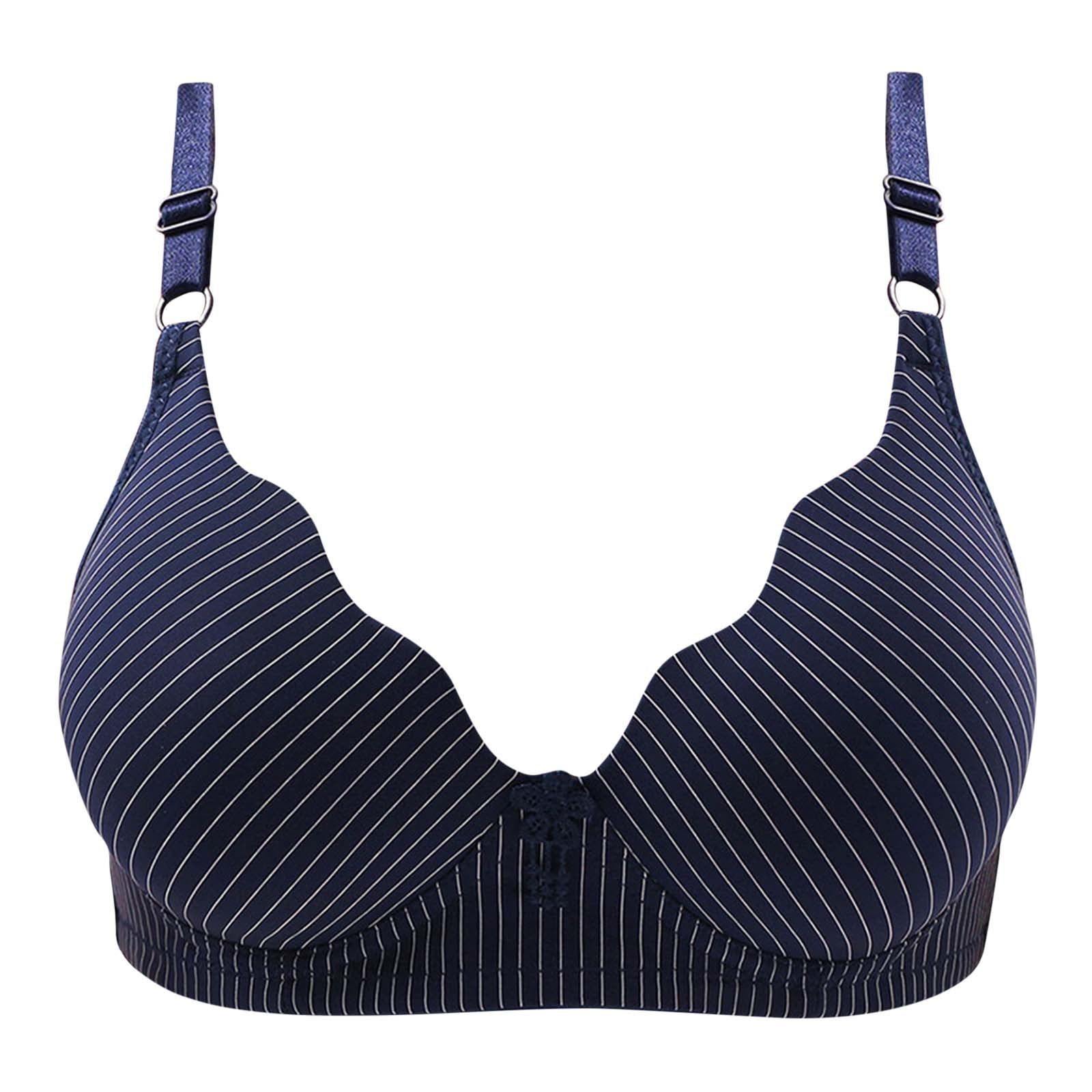 LANREN Women Zipper V-Neck Bras Girls Cup Lingerie Wireless  Underwear Soft Thin Seamless Bra (Color : Blue, Cup Size : One Size) :  Clothing, Shoes & Jewelry
