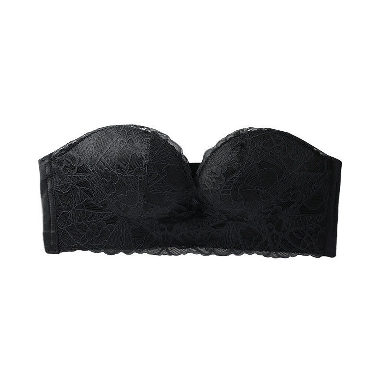 QUYUON Clearance Strapless Bra for Women Lace Bandeau Bra Push up
