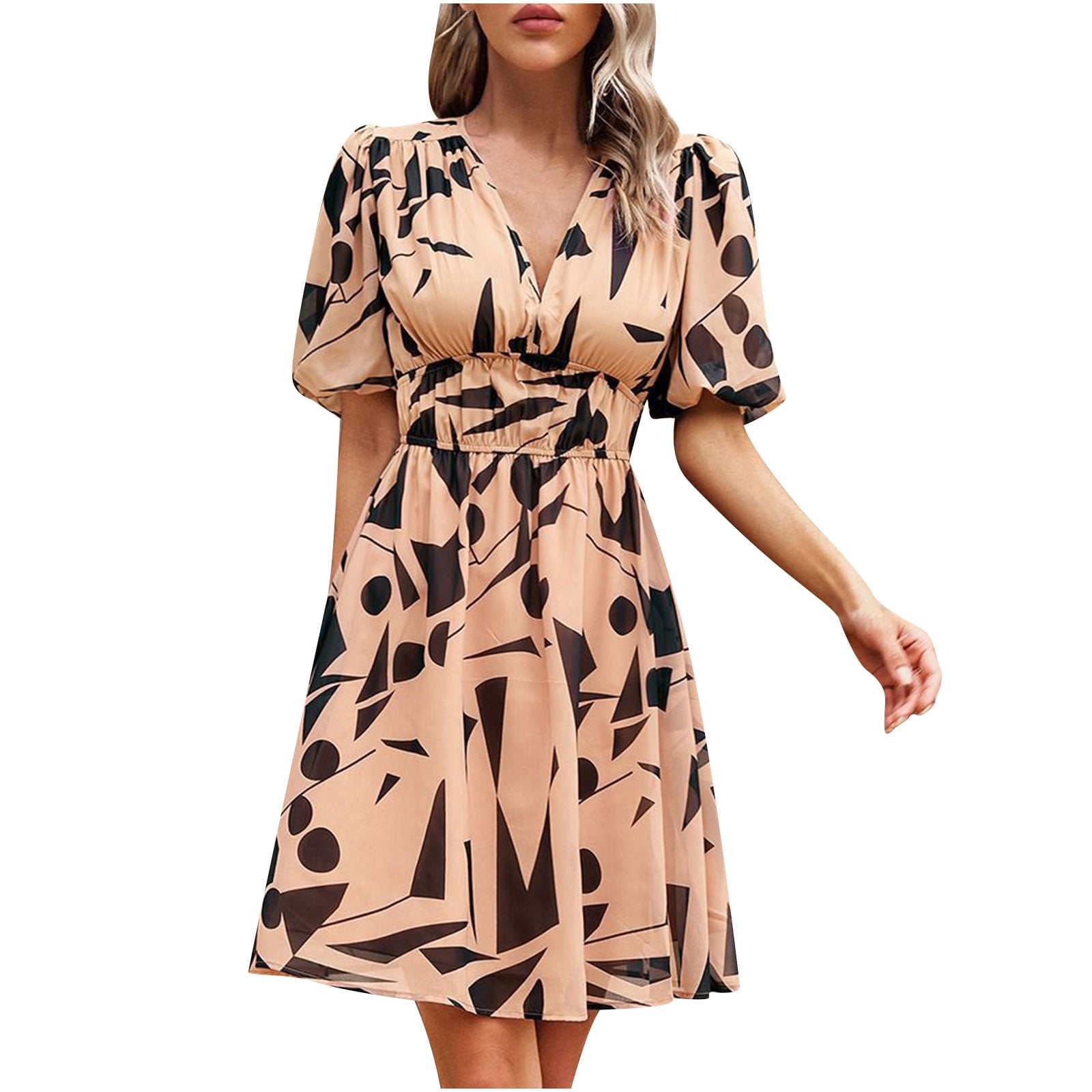 QUYUON Cocktail Dresses for Women Evening Party Knee Length Dresses ...
