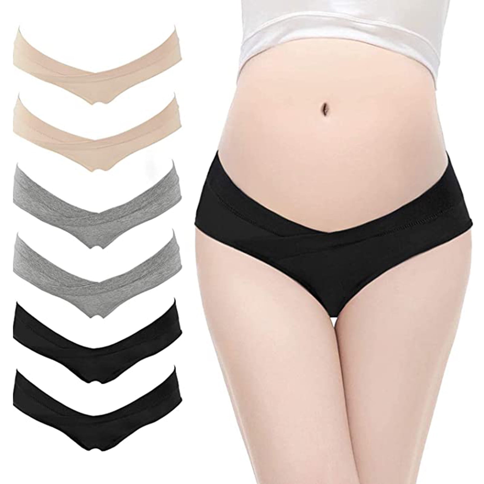 QUYUON Cotton Boyshort Underwear for Women 6pc Knickers Low Waist V