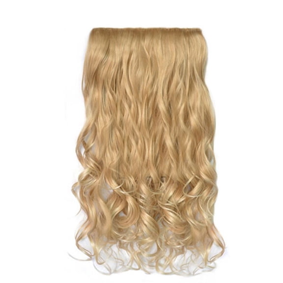 QUYUON Hair Extensions for Women Clip in Hair Extensions Curly Wavy Synthetic Long Hair Wigs Ponytails Hair Extensions Clip in Hairpieces for Women Hair Type Q313