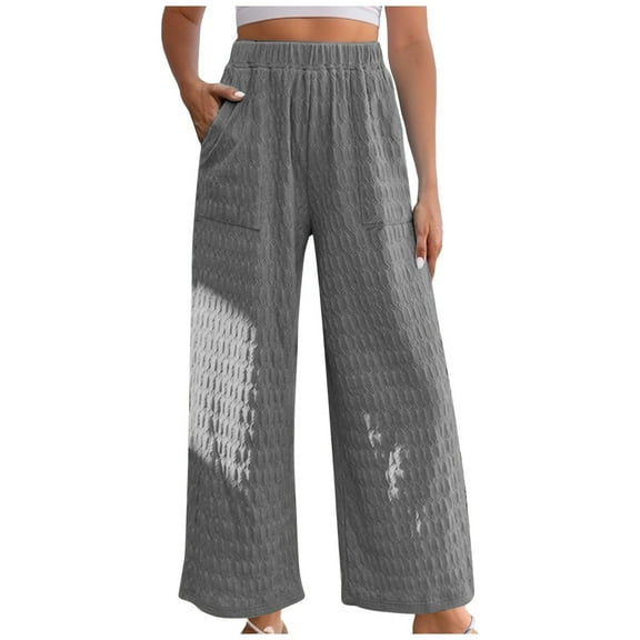 QUYUON Jogger Pants for Women Clearance Loose Casual Pants with Pocket Long Pants Football Pants Full Length Pant Leg Casual Style P8829 Gray M