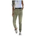 thumbnail image 1 of QUYUON Palazzo Pants for Women Casual Sale Solid Color Comfortable Leisure Pants High Waist SweatPants Length Pants Comfy Pants Women Long Pant Leg Length Activewear Style P1116 Green XXL, 1 of 7
