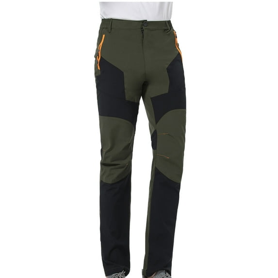 QUYUON Pants for Women Trendy Clearance Winter Outdoor Pants for Plush Thickened Mountaineering Ski Pants Track Pants Full Length Pant Leg Loungewear Style P9805 Army Green M