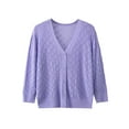 thumbnail image 1 of QUYUON Plus Size Long Cardigans for Women Sale Long Sleeve Long Sleeve Cardigans Open-Front Cardigan Sweater Pockets Cardigan Jacket Style Q-10218 Winter Knit Sweater Outerwear Coat Purple One Size, 1 of 3