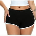 thumbnail image 1 of QUYUON Plus Size Womens Shorts Womens Biker Shorts Fashion Shorts for Ladies Womens Lounge Shorts Running Shorts Pants Style S-332 Biker Shorts with Pockets Women's Running Shorts Black XL, 1 of 7