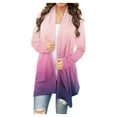 thumbnail image 1 of QUYUON Summer Cardigan for Women Clearance Long Sleeve Long Sleeve Knit Sweater Polyester Fall Cardigan Cardigan Jacket Style Q-6913 Fall Cardigan Sweater Outerwear Coat Purple XL, 1 of 5