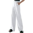 thumbnail image 1 of QUYUON Sweatpants Women Casual Pocket Pants Fashion Casual Pants Cotton Pants Pants for Women Long Pant Leg Length Joggers Pant Style N-6092 White S, 1 of 1