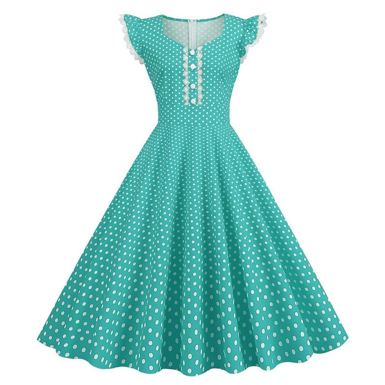 Elegant Print Buckle Flounce Turndown Collar A Line Dresses(5 Colors) Elegant Print Buckle Flounce Turndown Collar A Line Dresses(5 Colors)